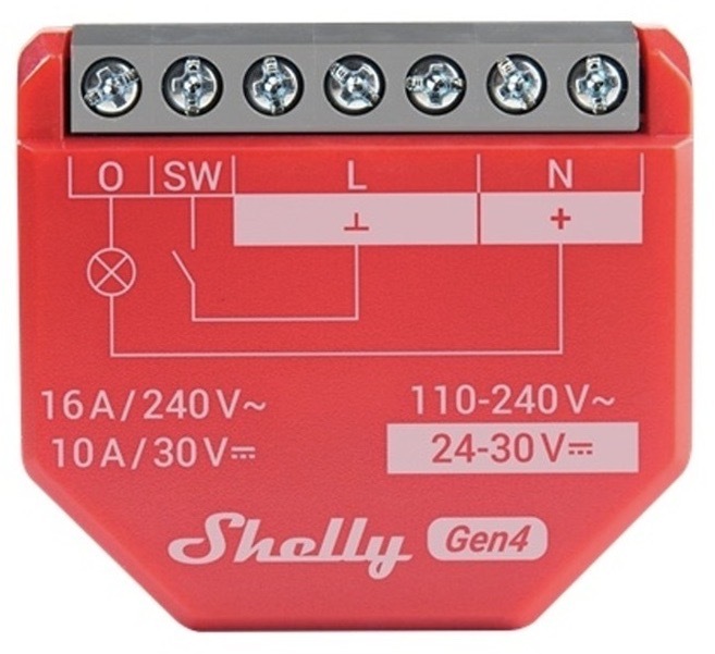 Modul Shelly pre multiprotokolové pripojenie, Wi-Fi, Bluetooth aj Zigbee, červená farba