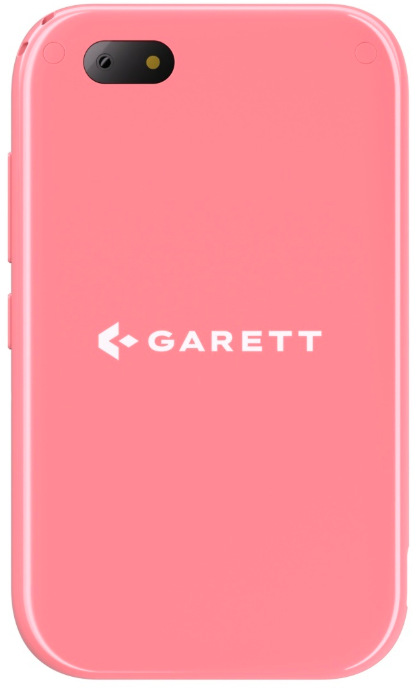 Mobilný telefón Garett Smartphone OneKid ružový Zadná strana detského telefónu Garett Smartphone OneKid v ružovej farbe s logom
