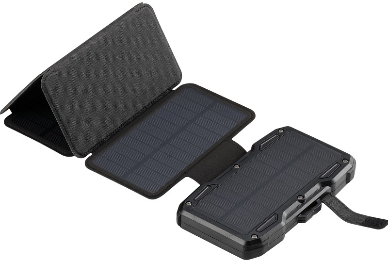 Powerbank Sandberg Solar 5-Panel 10000 mAh čierny Powerbanka Sandberg Solar 5-Panel 10000 mAh s rozloženými solárnymi panelmi a odolnou konštrukciou