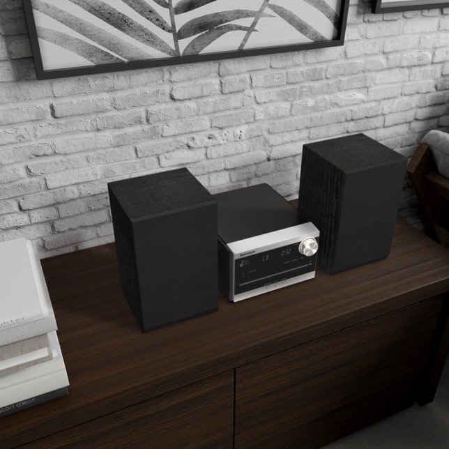Mikro HiFi systém Panasonic SC-PM270EG-S čierny/strieborný