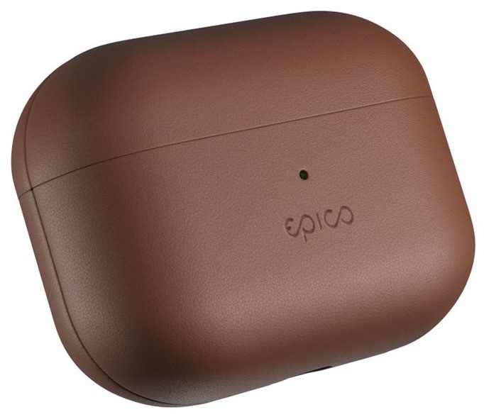 Puzdro Epico na slúchadlá AirPods 3, hnedá farba