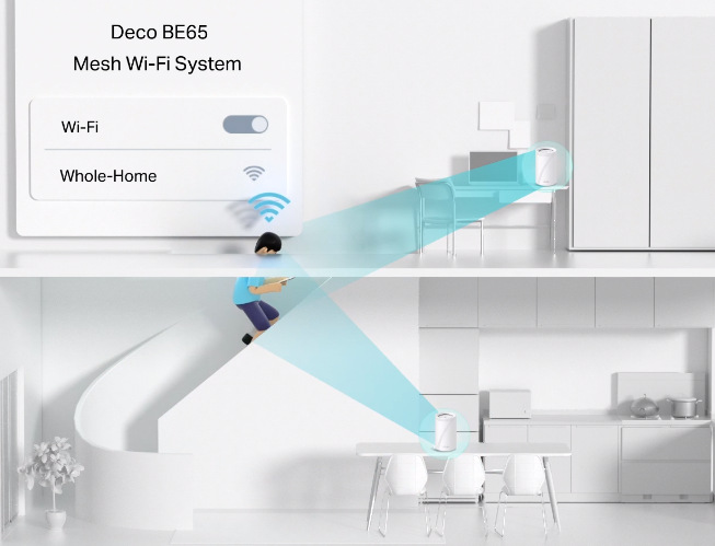 Kompletný Wi-Fi systém TP-Link Deco BE65, BE9300, Wi-Fi 7 (2 ks) biely Kompletný Wi-Fi systém TP-Link Deco BE65, BE9300, Wi-Fi 7 (2 ks) biely