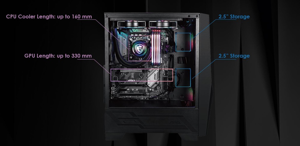Case MSI MAG FORGE 100R čierna MSI MAG FORGE 100R
