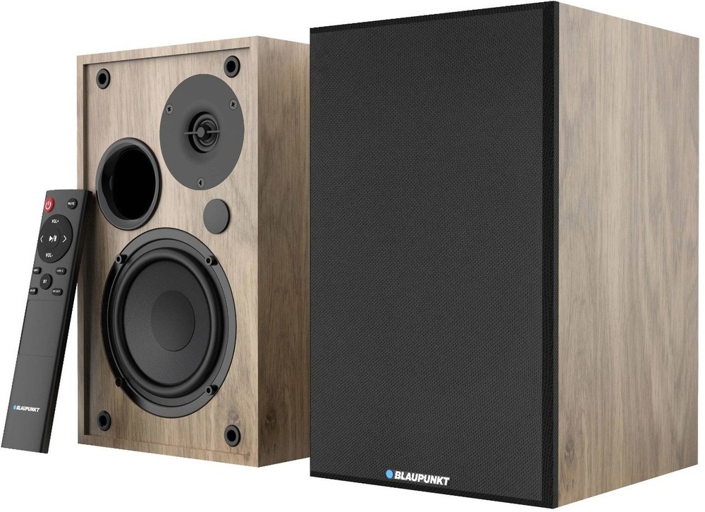 Reproduktory Blaupunkt BS40 (2 ks) čierne/hnedé Reproduktory s diaľkovým ovládaním.