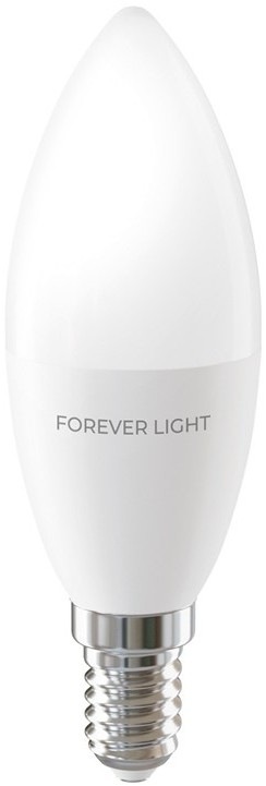 Žiarovka LED Forever E14, sviečka, 8,5W vyžaruje teplé biele svetlo