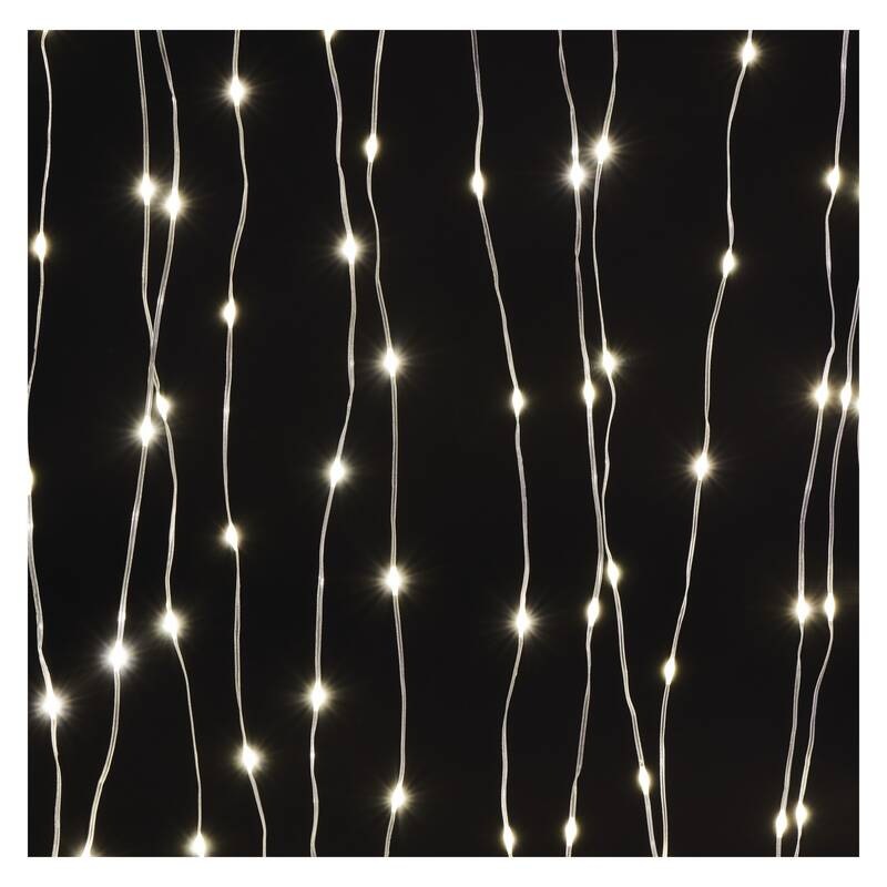 Vianočné osvetlenie EMOS 400 LED nano reťaz - 2,9 × 2 m, záclona, ​​vonkajšia aj vnútorná, teplá biela