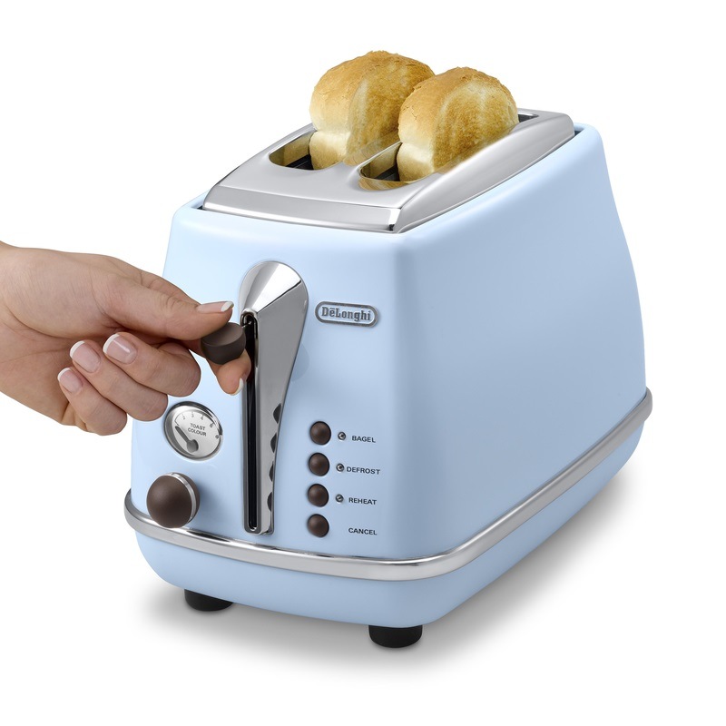 Hriankovač De'Longhi Icona Vintage CTOV2103.AZ modrý Hriankovač De'Longhi Icona Vintage CTOV 2103.AZ dvojštrbinový