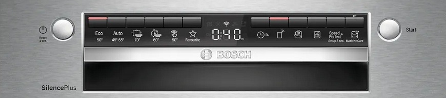 Umývačka riadu Bosch Serie 4 SPI4EMS17E nerez Panel umývačky Bosch SPI4EMS17E