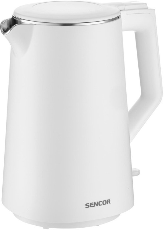 Dvojstenná rýchlovarná kanvica Sencor SWK 0550WH s objemom 1,7 l v bielej farbe
