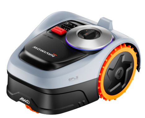 Robotická kosačka Segway Navimow i206E AWD Horný pohľad na robotickú kosačku Segway Navimow i206E AWD s navigáciou EFLS NRTK