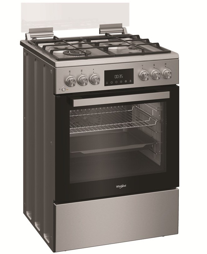 Kombinovaný sporák Whirlpool W6G8LCSWX nerez Sporák K60 Whirlpool W6G8LCSWX