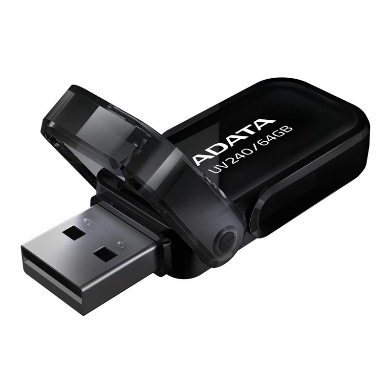 Flash USB ADATA Dash Drive UV240 64GB USB 2.0 v praktickom čiernom dizajne