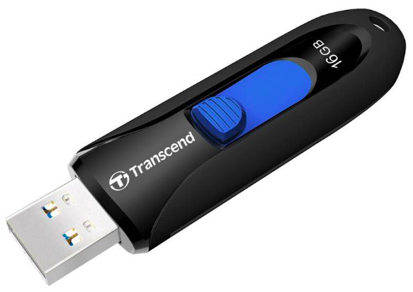 Flash USB Transcend JetFlash 790K 16 GB USB 3.1 Gen 1 - čierny/modrý