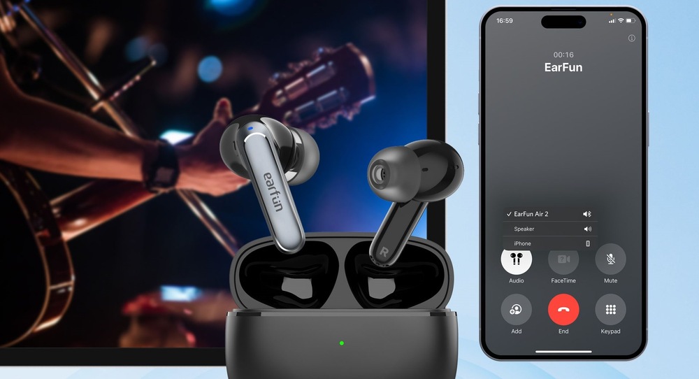 Slúchadlá EarFun Air 2 TW210B TWS čierna EarFun Air 2