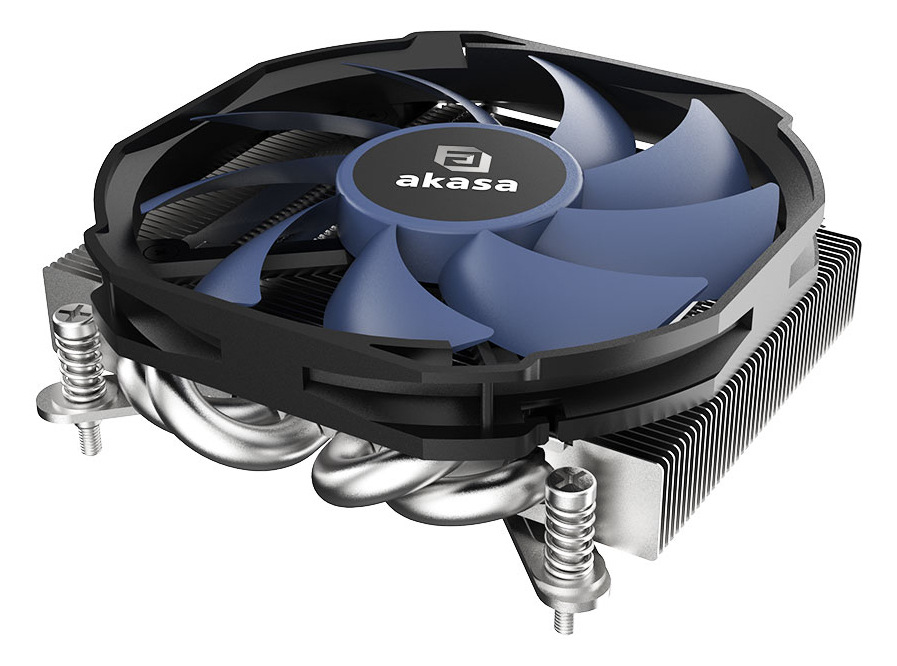 Chladič CPU AKASA ALUCIA H4i, Low profile, 4 heatpipes chróm AKASA ALUCIA H4i je vhodnou voľbou aj do najmenších skríň