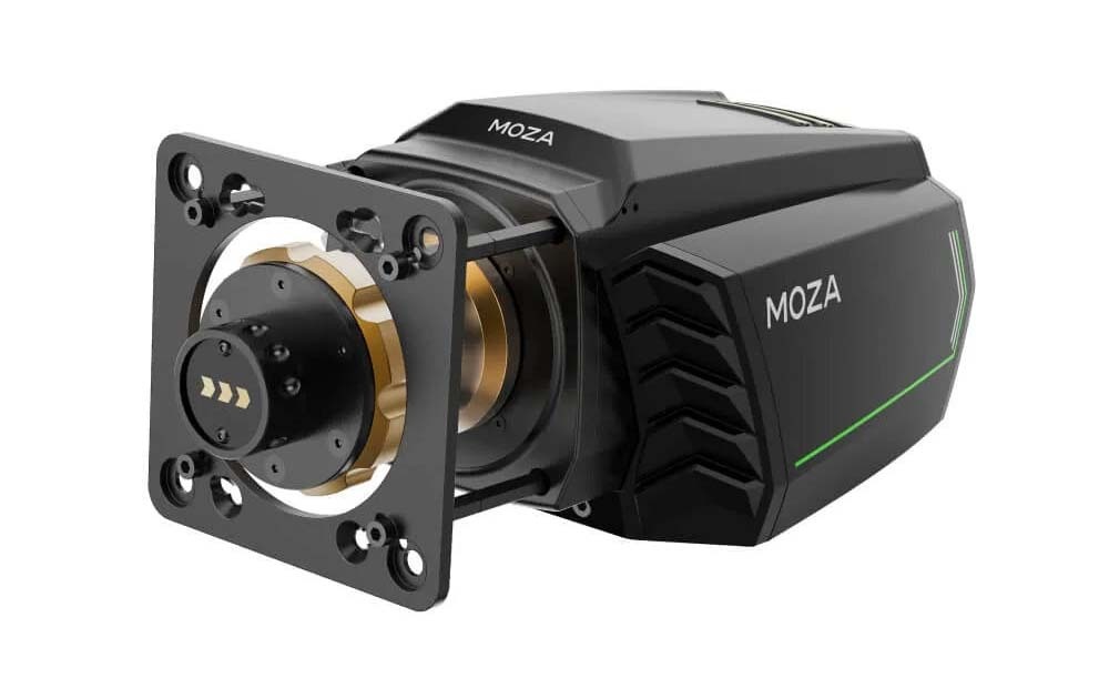 Adaptér Moza Racing Stalks Adapter Plate - RS065 ocel Záber hernej základne pre volant s nasadeným adaptérom na uchytenie multifunkčných páčok.