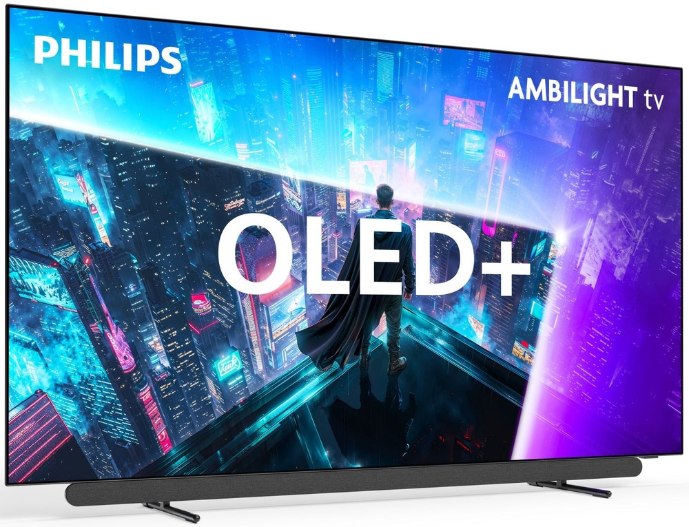 Televízia Philips 65OLED911 s OLED panelom a štvorstranným Ambilightom.