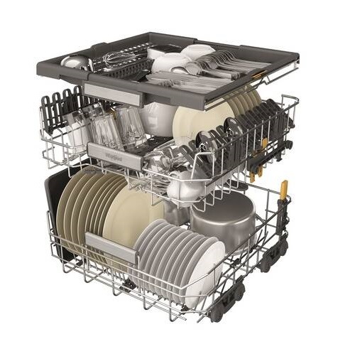 Umývačka riadu Whirlpool W7F HS41, biela, perfektná flexibilta