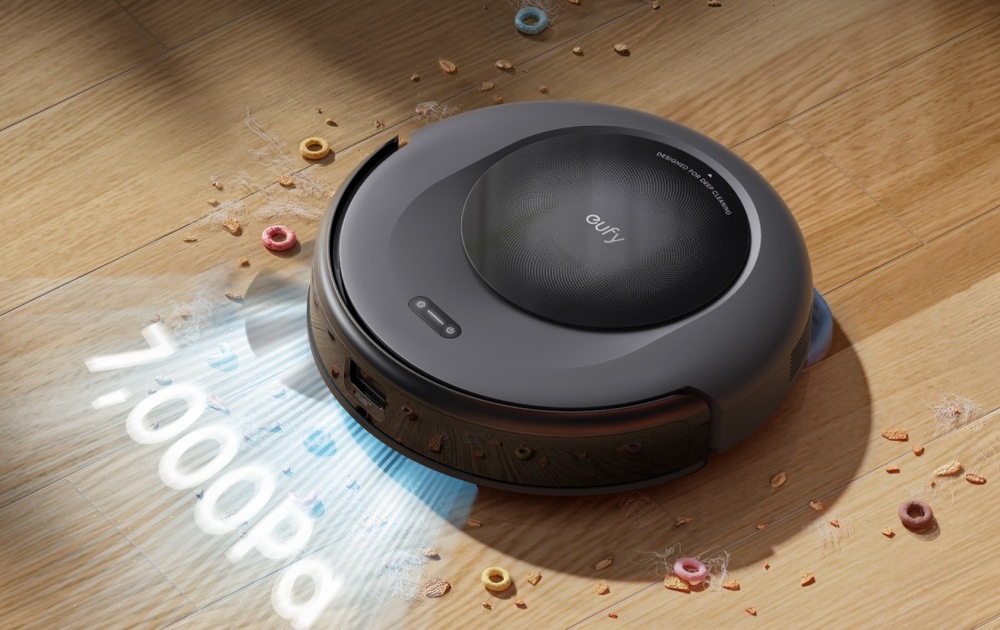 Robotický vysávač Anker Eufy Omni C20 7000Pa čierny Robotický vysávač Anker Eufy Omni C20 7000Pa vysáva lupienky z podlahy