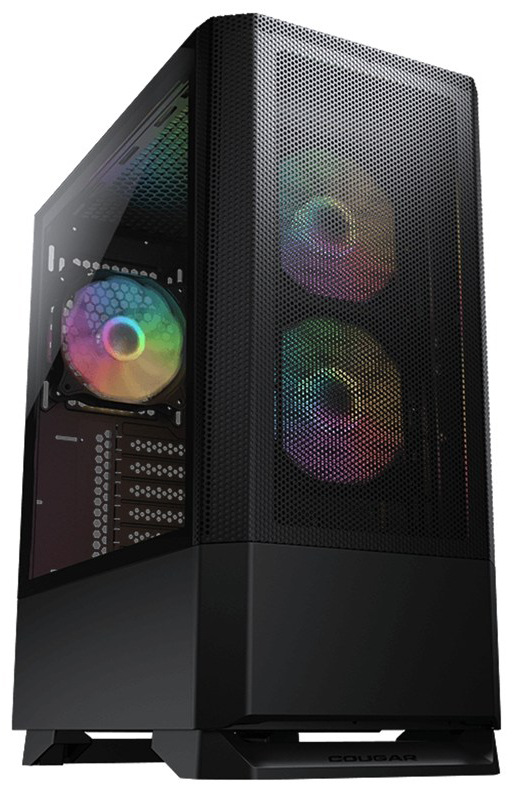 Počítačová skriňa Cougar MX430 Mesh RGB s osvetlenými ventilátormi, čierna farba