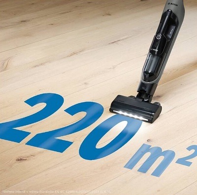 Tyčový vysávač Bosch Serie | 4 BHH4GN28 Flexxo 28 Vmax sivý Tyčový vysávač Bosch flexxi zvládne upratať až 220 m2