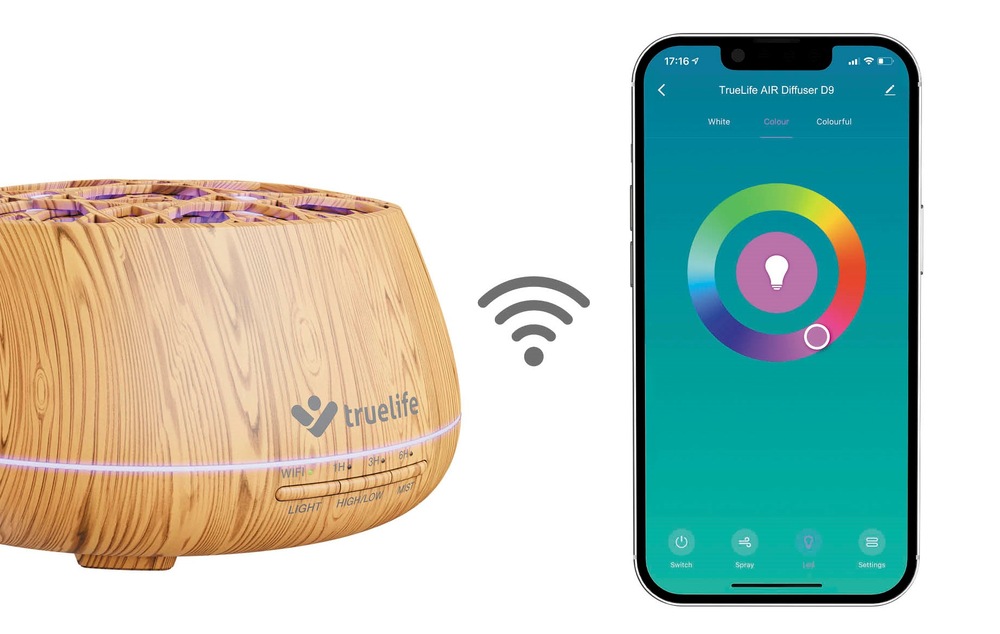 Aróma difuzér TrueLife D9 Smart hnedý Truelife D9 Smart, hnědá