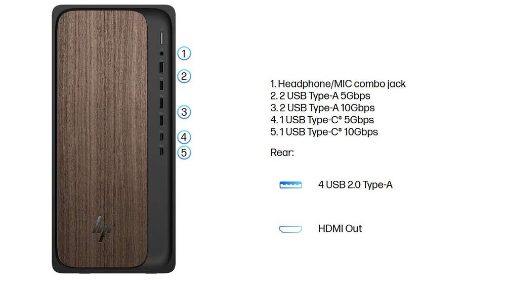 Stolný počítač HP OmniDesk AI PC M03-0006nc + Game Pass predplatné na 3 mesiace čierny/hnedý „“