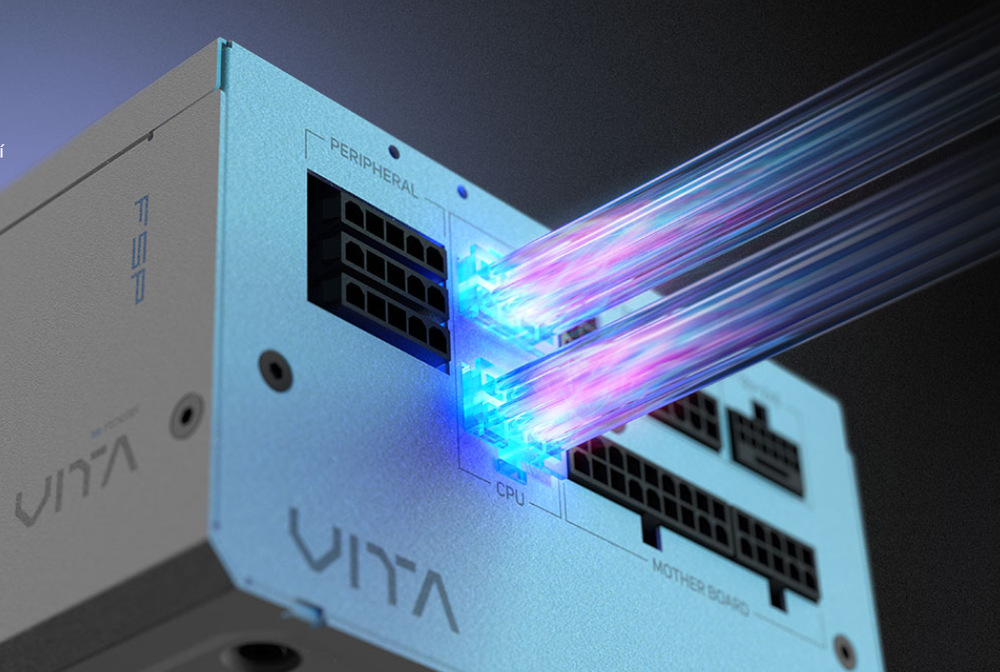 Zdroj FSP VITA GM 850, 80PLUS GOLD, 850W čierny Zdroj Fortron VITA GM zvláda stabilné napájanie výkonných CPU