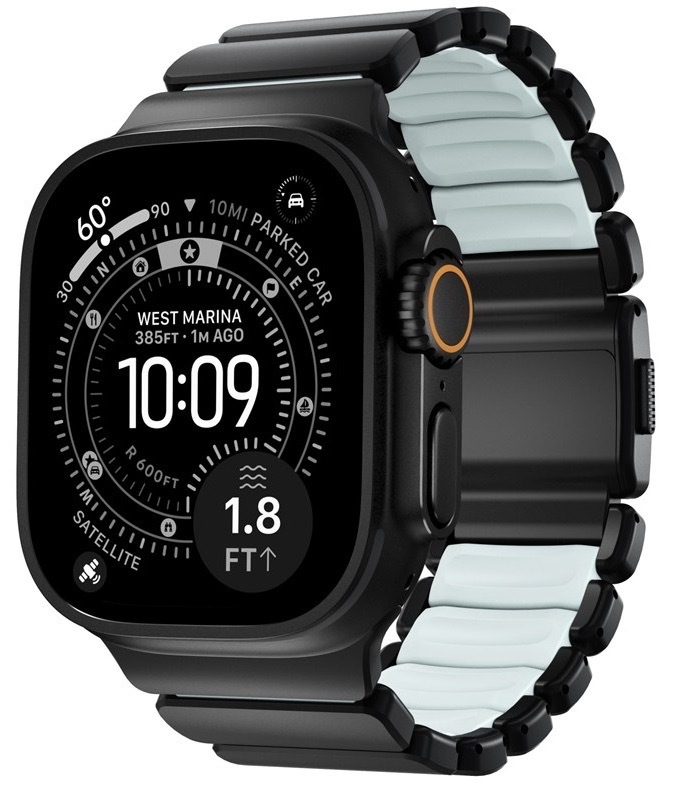 Remienok NOMAD na hodinky Apple Watch 45, 46 a 49 mm, čierna farba