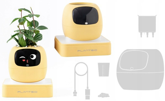 Inteligentný kvetináč Plantsio IVY generácia 2 žltý Chytrý kvetináč Plantsio IVY generácia 2 - žltá