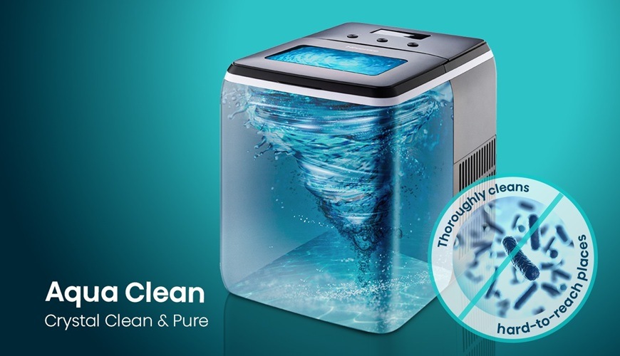 Výrobník ľadu Hisense IMC2000A Výrobník ľadu Hisense IMC2000A má aktivovanú samočistiacu funkciu AquaClean.