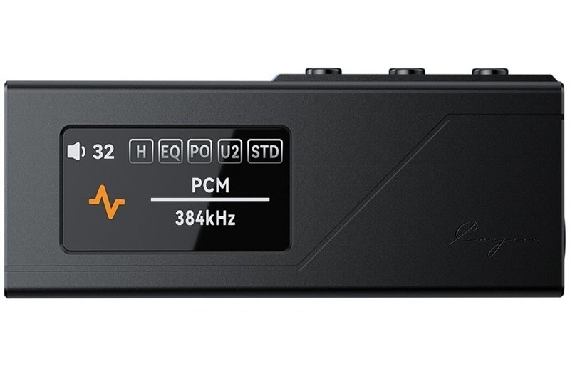 Slúchadlový zosilňovač Cayin RU3, USB-C, DAC prevodník, čierna farba.