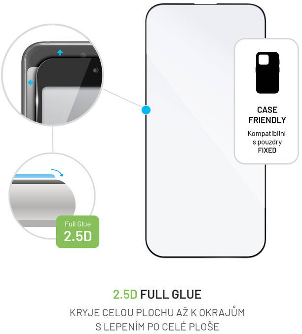 Tvrdené sklo FIXED Full-Cover na Apple iPhone 14 Pro čierne Tvrdené sklo FIXED Full-Cover na Apple iPhone 14 Pro čierne