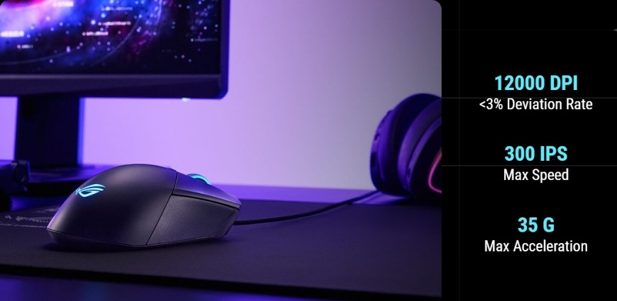 Myš Asus ROG Gladius III Core čierna Myš Asus ROG Gladius III Core čierna