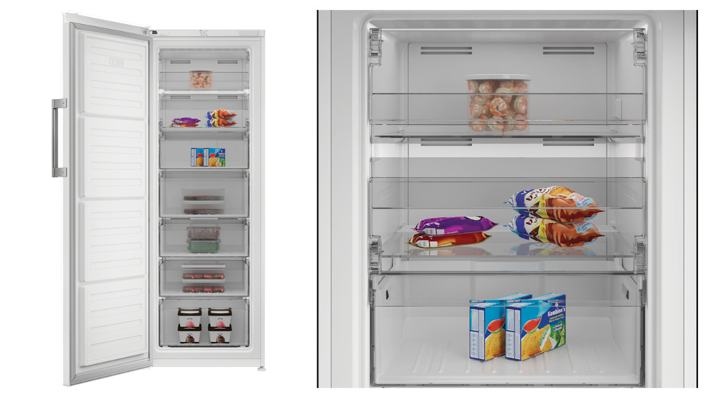 Mraznička Whirlpool WHMFF 1292 W4E biela Otvorená mraznička s balíkmi mrazených potravín