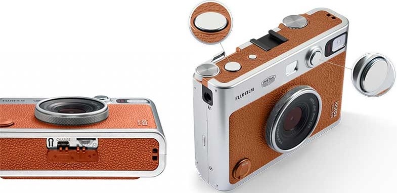 Instantný fotoaparát Fujifilm Instax mini EVO hnedý Fujifilm Instax mini EVO (USB-C), hnedá