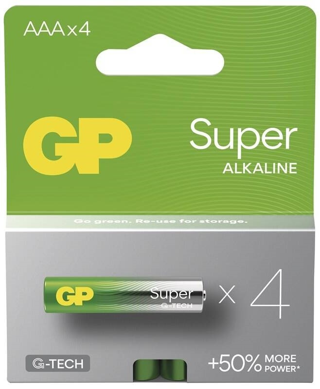 Batéria alkalická GP Super AAA (LR03), 4 ks