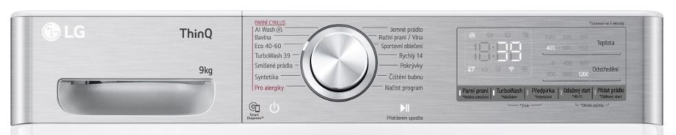 Práčka LG FLR9A92WC panel