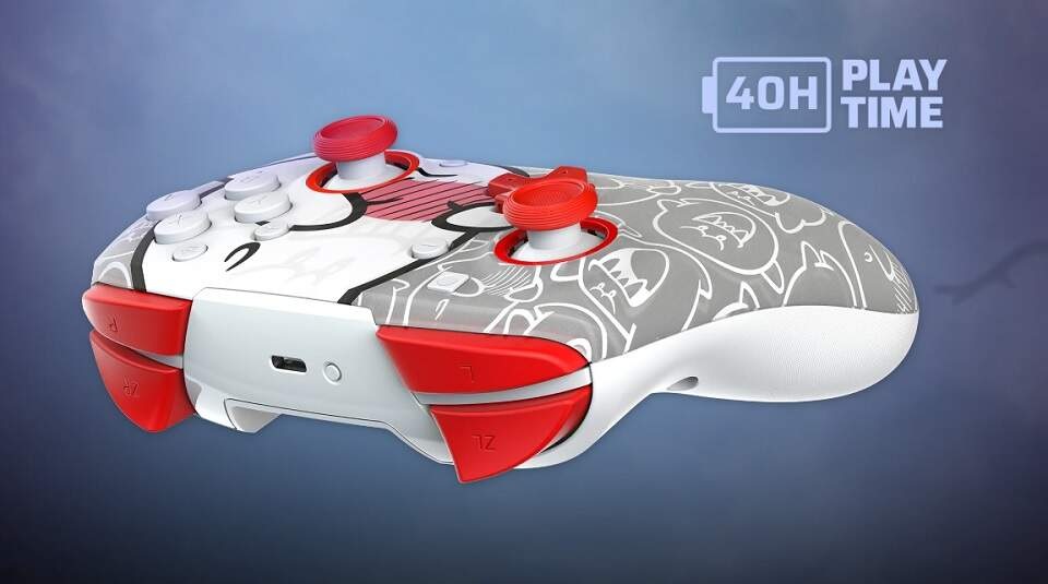 Gamepad PDP Rematch GLOW Wireless Boo Hoo - Nintendo Switch sivý