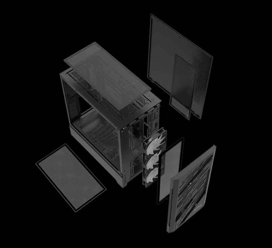 Case ADATA XPG Starker Air BTF čierna ADATA XPG Starker Air BTF obsahuje aj štyri vyberateľné prachové filtre