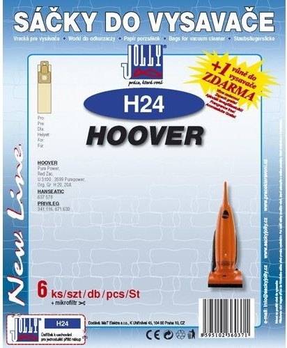 Vrecká do vysávača Jolly H 24 (6+1ks) kompatibilné s vysávačmi HOOVER
