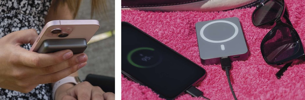 Powerbank EMOS WI 522, 5 000 mAh, 20 W+Wireless modrý Powerbank EMOS WI 522, 5 000 mAh, 20 W+Wireless modrý
