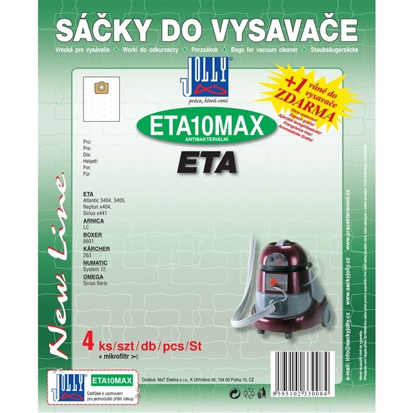 Vrecká Jolly do vysávača ETA, ľahká výmena