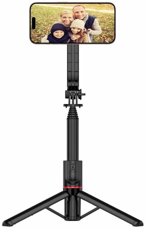 Selfie tyč Cubenest SLS01 MagSafe, s tripodom a bezdrôtovou spúšťou (21-105 cm) čierna