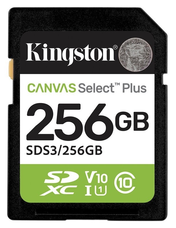 Pamäťová karta Kingston Canvas Select Plus SDXC 256GB UHS-I U1 (R150) čierna