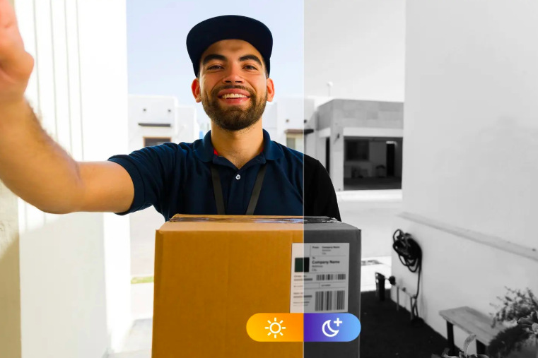 Videozvonček Imou Doorbell 2S Kit čierny Zobrazenie návštevníka cez deň aj v noci vďaka IR prísvitu videozvonku Imou Doorbell 2S