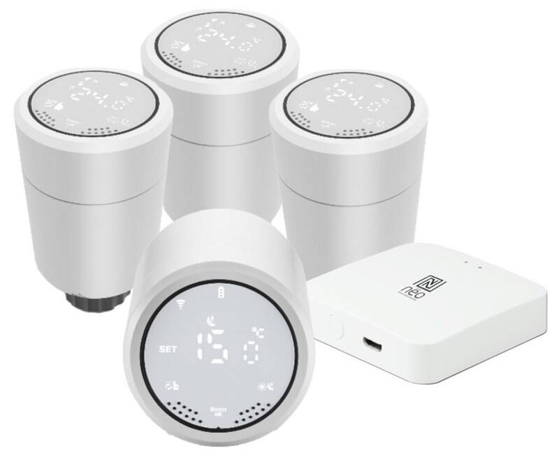 Bezdrôtová termohlavica IMMAX NEO Smart 4ks + MULTI BRIDGE PRO v3