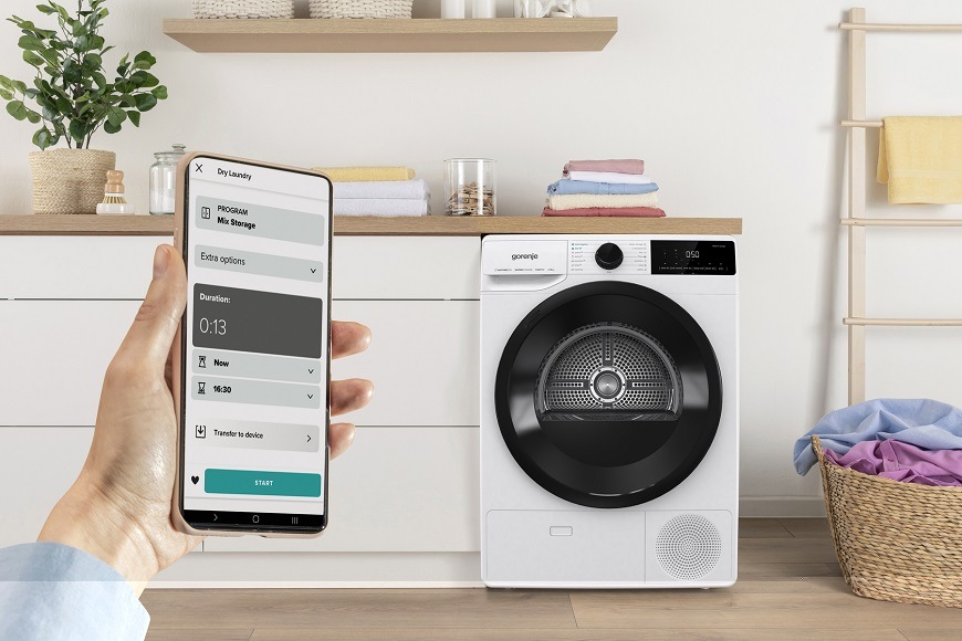 Sušička bielizne Gorenje DPNE72GNWIFI, biela, Mobilná aplikácia ConnectLife