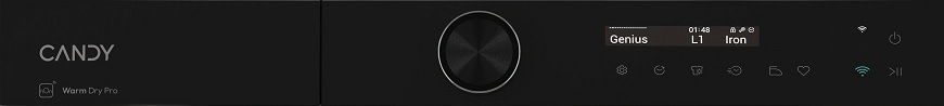 Sušička bielizne Candy BS H8N4B-S biela ovládací panel sušičky Candy BS H8N4B-S