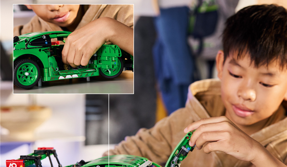 Stavebnica LEGO® Technic 42224 Auto Porsche 911 GT3 R REXY AO Racing Z 1 313 dielikov vzniká prepracovaný model Porsche, ktorý školákov zoznamuje s princípmi fungovania vozidiel.